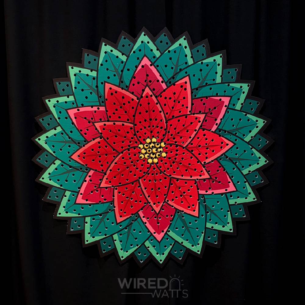 Large Poinsettia 45 Inch Spinner