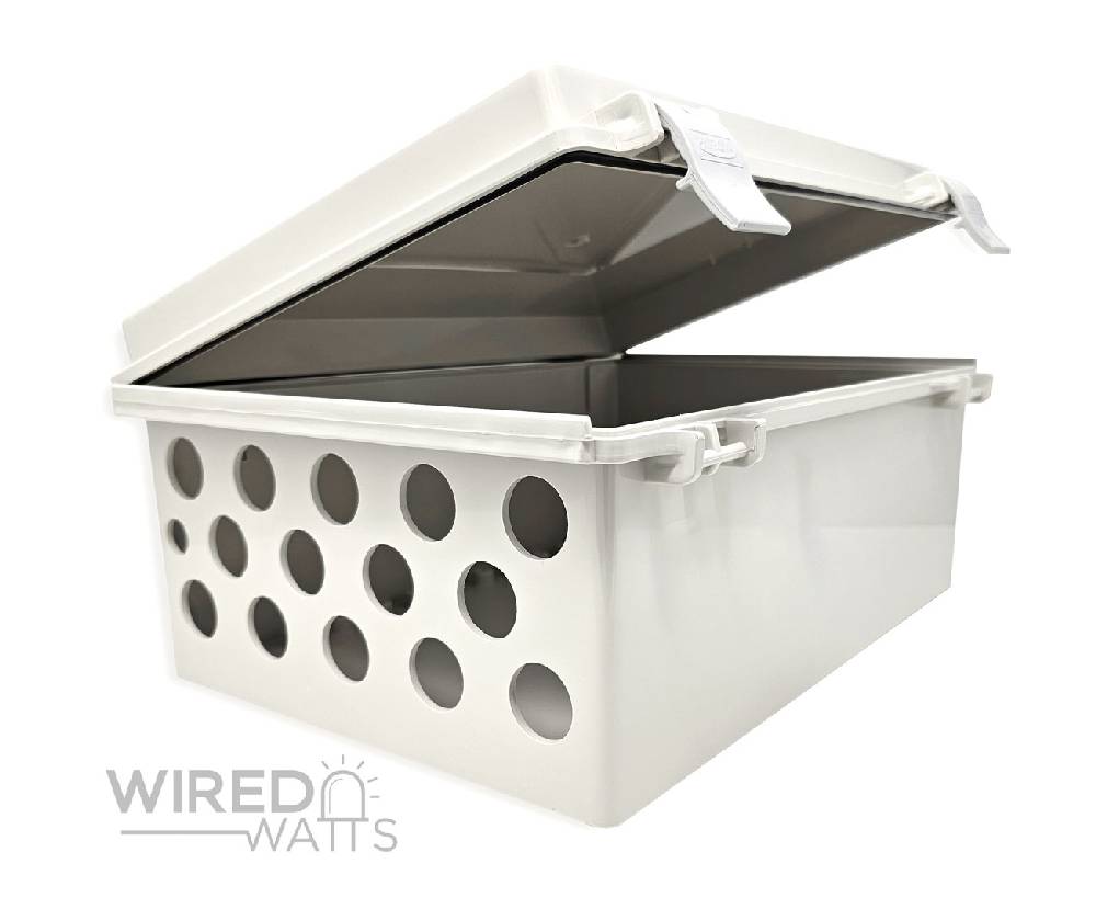 NBF-32022 by Bud Industries Weatherproof Enclosure Precision Cut 14 RJ45 Holes