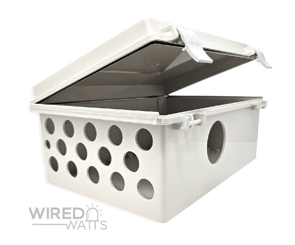 NBF-32022 by Bud Industries Weatherproof Enclosure Precision Cut 14 RJ45 Holes With Vent - Image 1