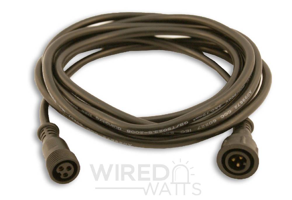 20 Foot 3 Core Extension Black Ray Wu Connector