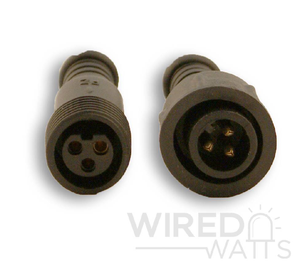 5 Foot 3 Core Extension Black Ray Wu Connector - Image 2