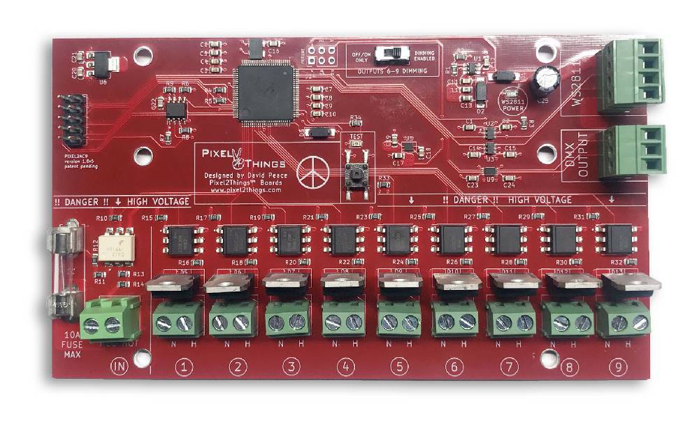 Pixel 2 Things 9 Port AC Controller Board