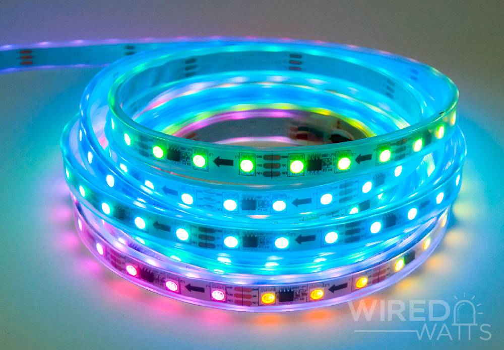 Smart 12v 30 LED/m 10 Pixels/m White in Epoxy Filled Tube Ray Wu Connector 2.5m - Image 2