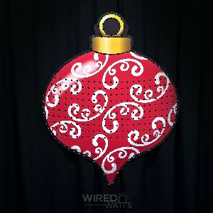 Large Pointed Christmas Bauble with Matrix Swirled - Image 1