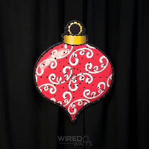 Small Pointed Christmas Bauble Swirled - Image 1