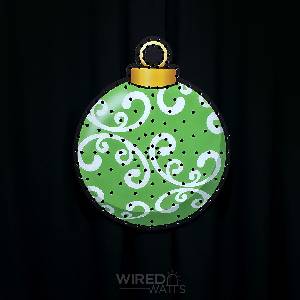 Small Round Christmas Bauble Swirled - Image 1