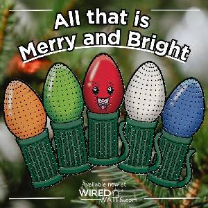 Large C9 Style Bulb with Matrix in Blue - Image 1