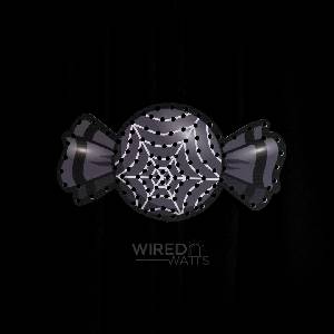 Grey Round Candy with Web - Image 1