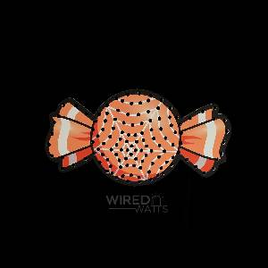Orange Round Candy with Web - Image 1