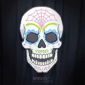 Giant Singing Sugar Skull - Spider Webs - Image 1