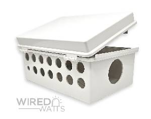 NBF-32016 by Bud Industries Weatherproof Enclosure Precision Cut 13 RJ45 Holes with Vent - Image 1
