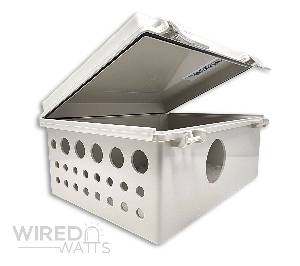 NBF-32022 by Bud Industries Weatherproof Enclosure Precision Cut 16 Holes With Vent - Image 1
