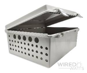 NBF-32026 by Bud Industries Weatherproof Enclosure Precision Cut 32 Pigtail Holes 5 RJ45 Holes