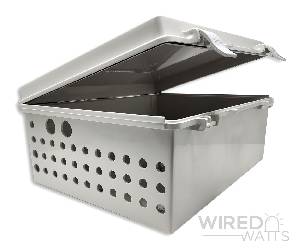 NBF-32026 by Bud Industries Weatherproof Enclosure Precision Cut 32 Pigtail Holes 2 RJ45 Holes - Image 1