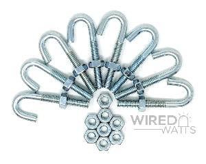 Stainless Steel J-Bolts 8 Pack 1/4-20 x 2-5/16 - Image 1