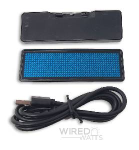 Bluetooth LED Name Badge Blue - Image 1