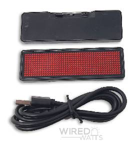 Bluetooth LED Name Badge Red - Image 1