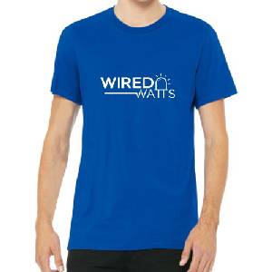 Wired Watts Logo Shirt Royal Blue 2XL - Image 1