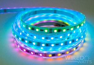 Smart 12v 30 LED/m 30 Pixels/m White in Epoxy Filled Tube Ray Wu Connector 2.5m WS2815 - Image 2